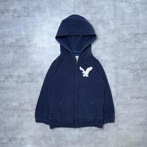 Y2K American Eagle 00s Blue Navy Zip Up Jacket